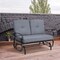 Costway 2-Person Outdoor Swing Glider Chair Bench Loveseat Cushioned Sofa Blue/Beige/Grey/Navy